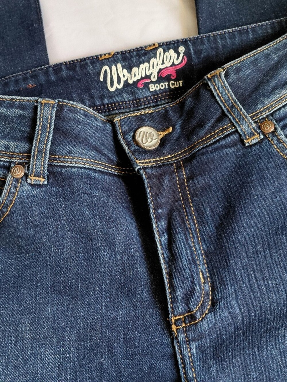 Wrangler Dark Wash Vtg Mae Boot Cut Jeans Mid-Rise Sz 9/10
